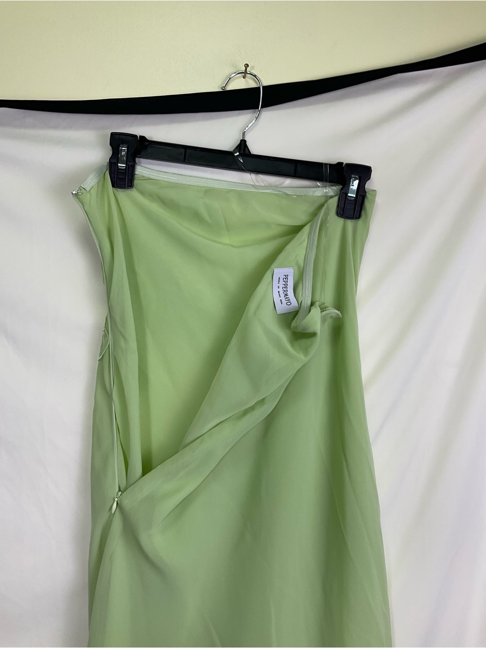Sassafras Beaded Flower Strapless Maxi Dress - Lime - Picture 8 of 12